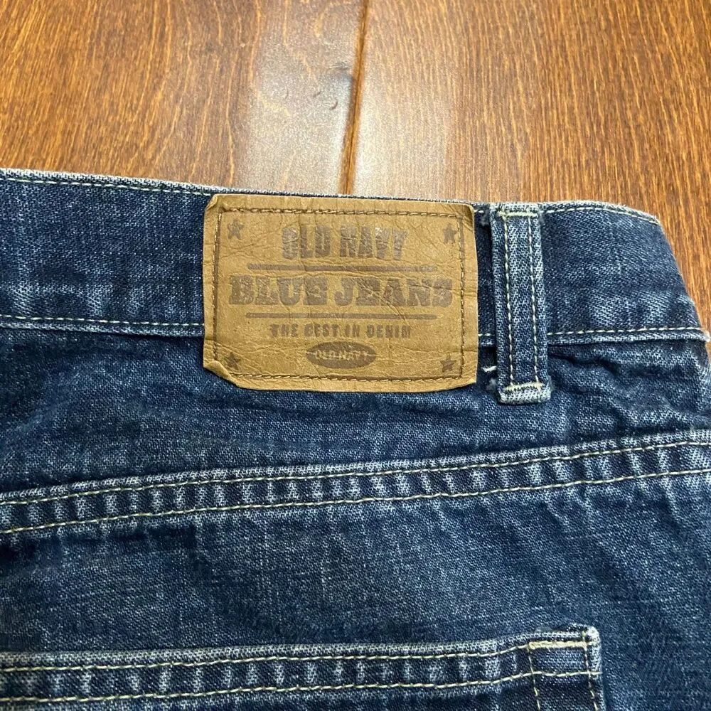 Old Navy Vintage Y2K Baggy Wide Leg Grunge Denim Blue Jeans Men's Size 40 x 32